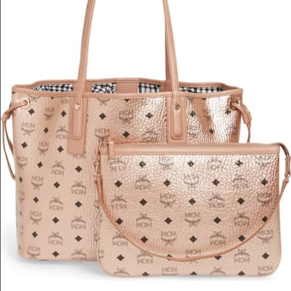 MCM Medium Liz Reversible Tote and Pouch